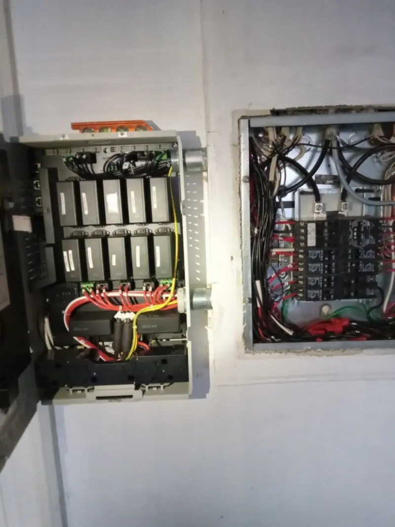 Electrical panel upgrade completed for Security Camera Wiring in Deerfield